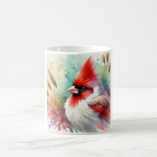 Caneca De Café Red crested cardinal 060824AREF107 - Watercolor (Centro)