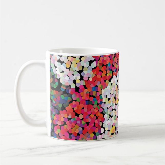 Caneca De Café  Red Crystal Floral Blooms (Esquerda)