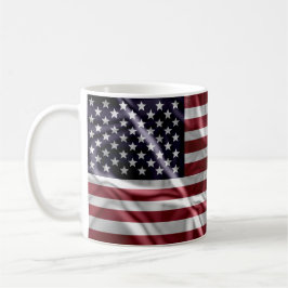 Caneca De Café Red Flag Americano, White Stripes e Starry Blue