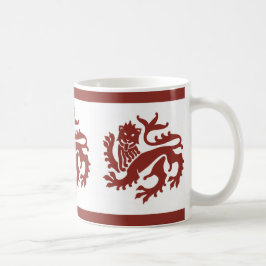 Caneca De Café Red Gothic Revival Lions Café Mug