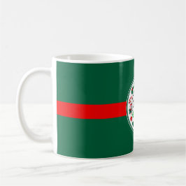 Caneca De Café Red Green Felry Wreath de Natal