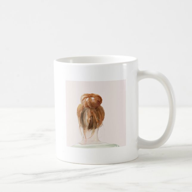Caneca De Café Red Hair Top Knot (Direita)