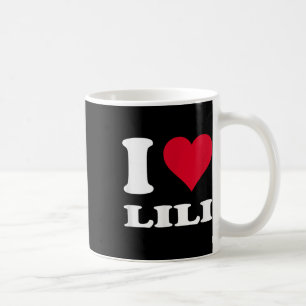 Caneca De Café Red Heart I Love Lili