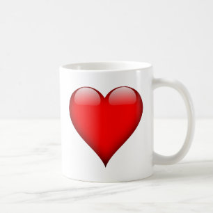 Caneca De Café Red Heart Love