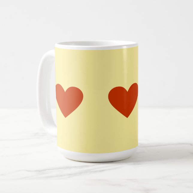 Caneca De Café Red Heart Simple (Frente Esquerda)