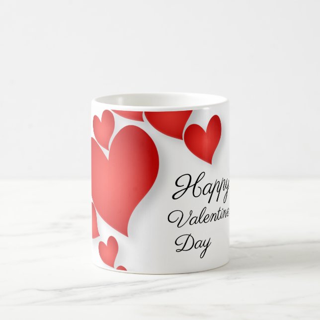 Caneca De Café Red Love Heart Shape Day (Centro)