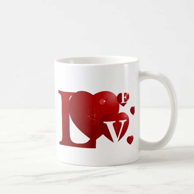 Caneca De Café Red Love Mug (Direita)