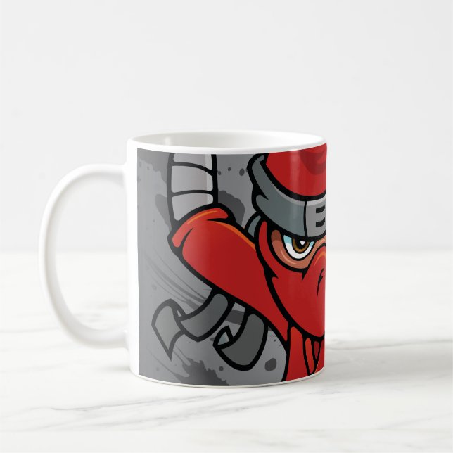 Caneca De Café Red Ninja Design (Esquerda)
