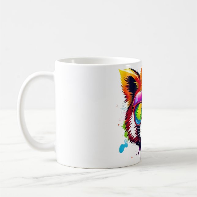 Caneca De Café Red Panda Veste Aviadores (Esquerda)