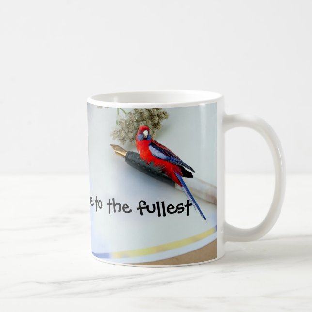 Caneca De Café Red Parrot on a Mug (Direita)
