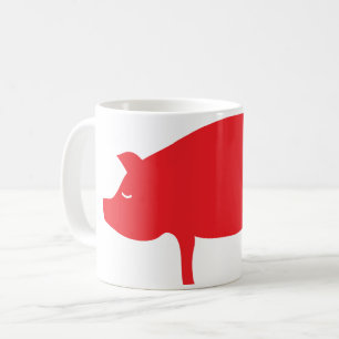 Caneca De Café Red Pig Mug