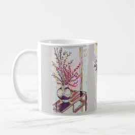 Caneca De Café Red Plum Blossoms