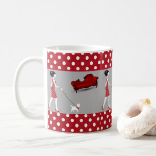 Caneca De Café Red Polkadot Mug