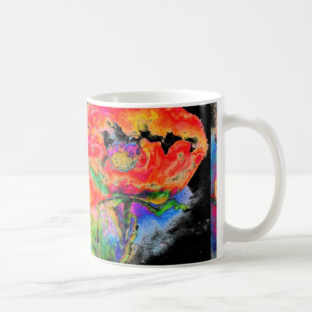 Caneca De Café Red Poppy - preto (Direita)