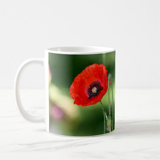 Caneca De Café Red Poppy Seed Mug (Esquerda)