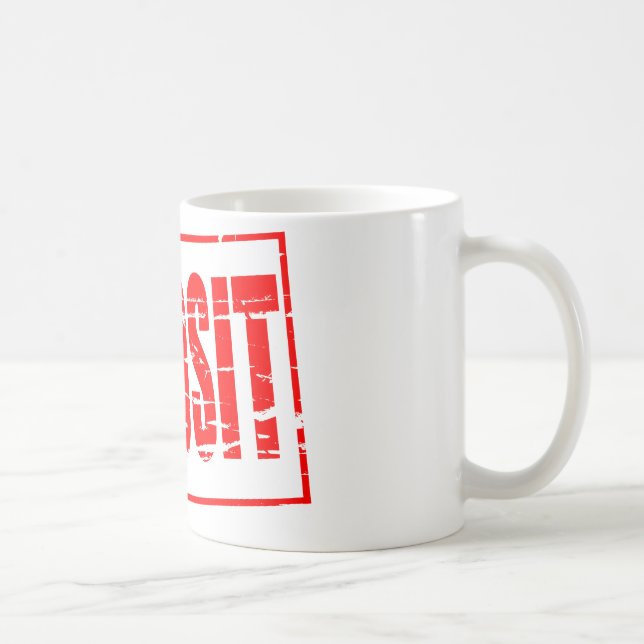 Caneca De Café Red rubber stamp effect deposit (Direita)