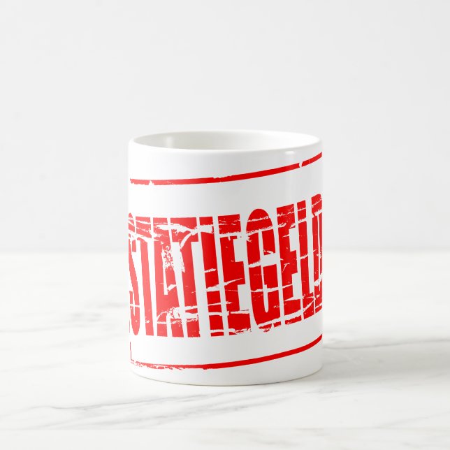 Caneca De Café Red rubber stamp effect statiegeld (Centro)