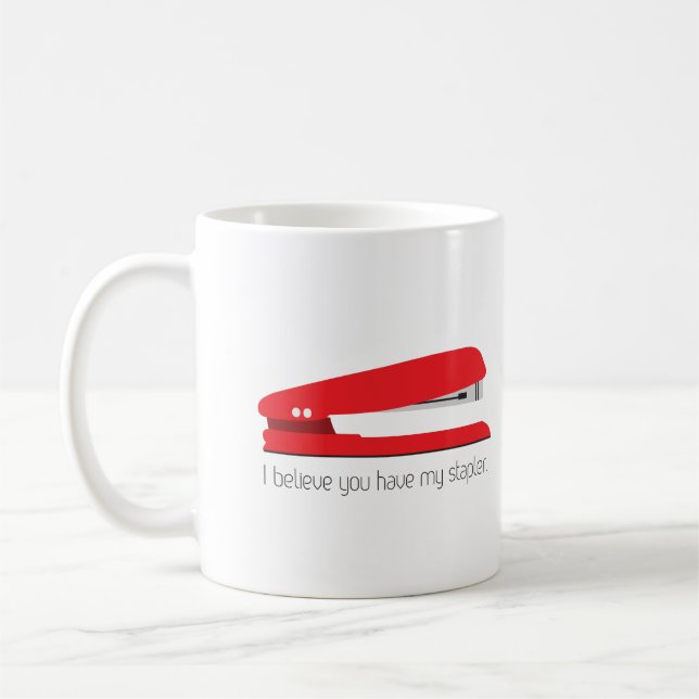 Caneca De Café Red Stapler Mug (Esquerda)