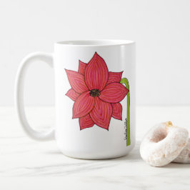 Caneca De Café Red Star Flower