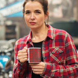 Caneca De Café Red Tribal Standard Art