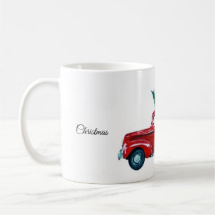 Caneca De Café Red Truck Christmas Mug