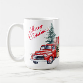 Caneca De Café Red Truck Christmas Mug