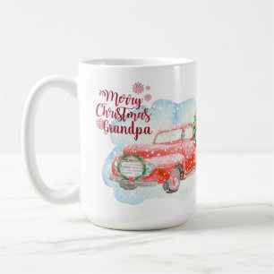 Caneca De Café RED TRUCK Vovô de Natal Personalizado