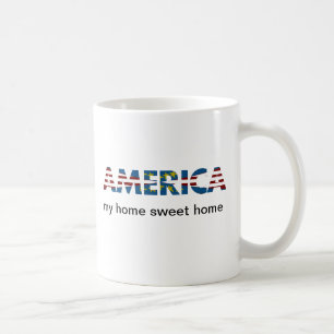 Caneca De Café Red White e Blue America