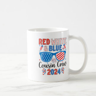 Caneca De Café Red White E Blue Cousin Crew 2024 4th Of Julian Am