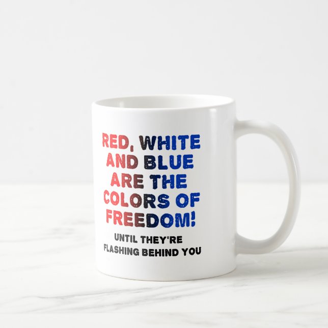 Caneca De Café Red White e Blue Funny Mug (Direita)