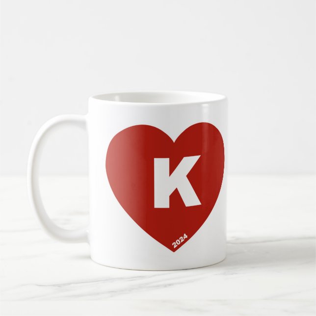 Caneca De Café Red & White K-Heart Mug (Esquerda)