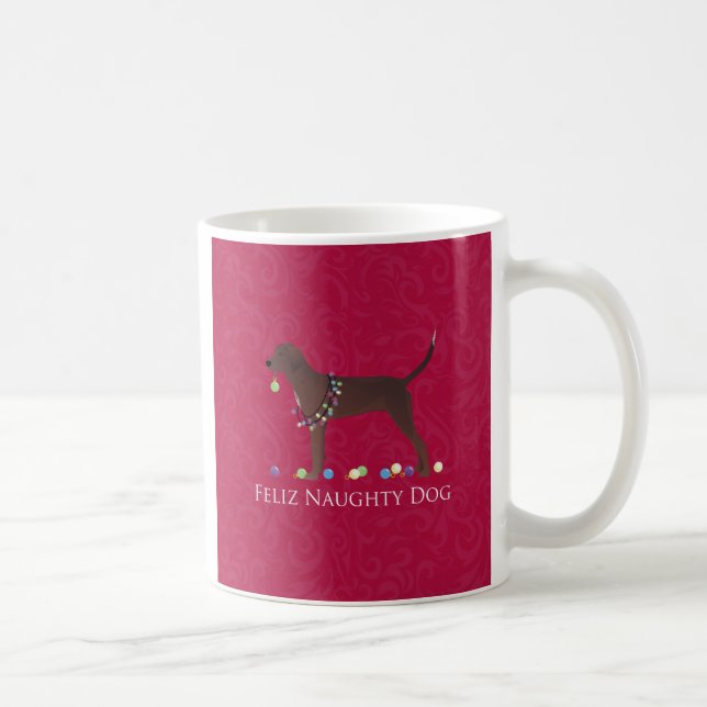 Caneca De Café Redbone Coonhound Natal (Direita)