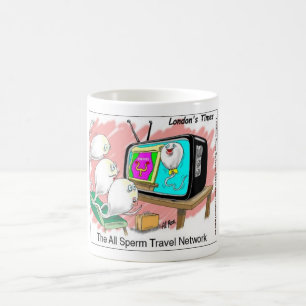 Caneca De Café Rede de Viagens de Esperma Cartões Engraçados Cami