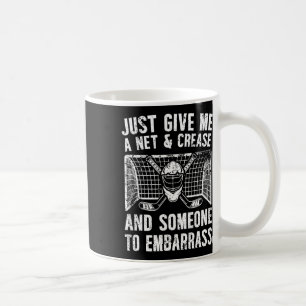 Caneca De Café Rede E Crease Goleiro De Hóquei No Gelo Hóquei No