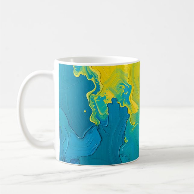 Caneca De Café Redemoinho Abstrato (Esquerda)