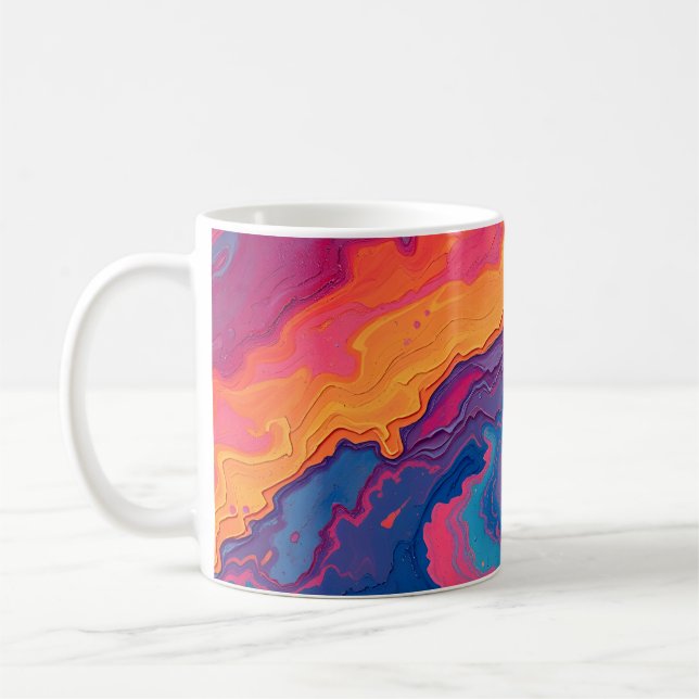 Caneca De Café Redemoinho Abstrato (Esquerda)