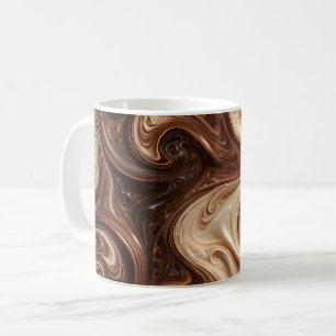 Caneca De Café Redemoinho de Cappuccino de Chocolate Textura Rica