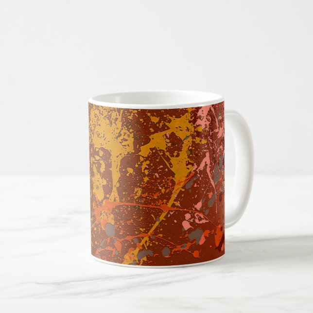 Caneca De Café Redemoinho de Pêssego (Frente Esquerda)