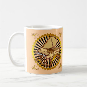 Caneca De Café Redemoinhos de Piano