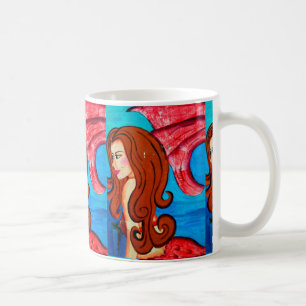 caneca de café redheaded da sereia