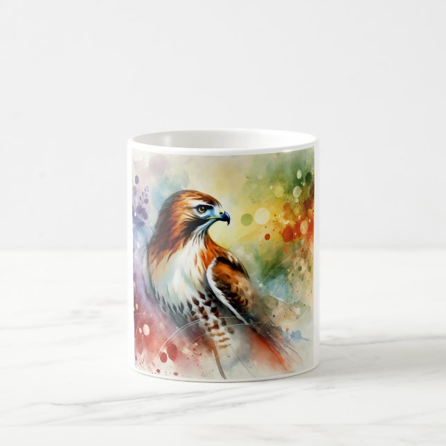 Caneca De Café Redtailed hawk 061024AREF142 - Watercolor (Centro)