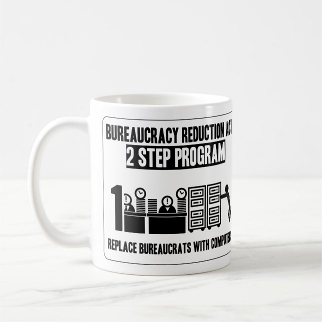 Caneca De Café Redução da burocracia (Esquerda)