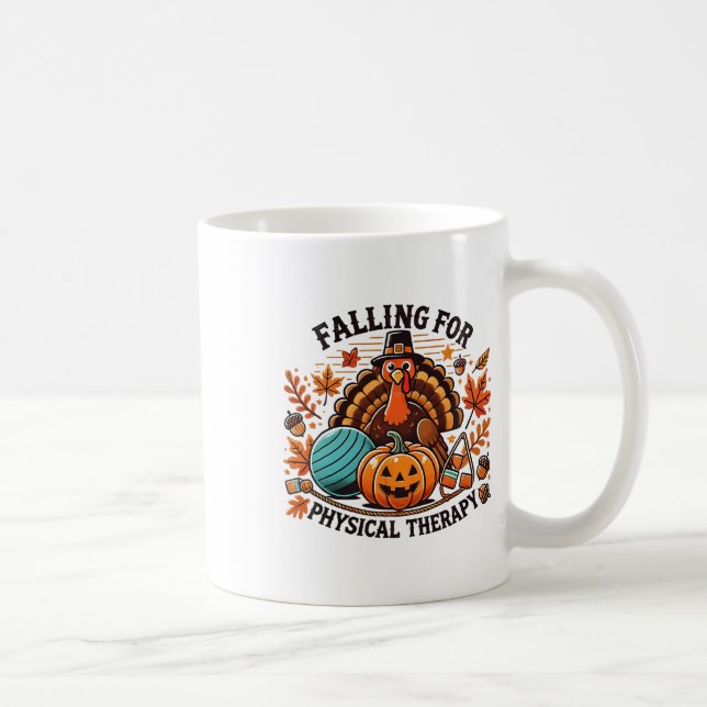 Caneca De Café Redução Do Obrigado De Queda De Pumpkin Em Terapêu (Direita)