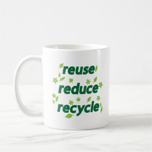 Caneca De Café Reduzir a reutilização do reciclar