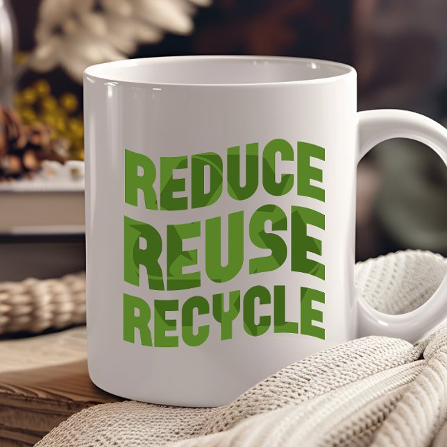 Caneca De Café Reduzir a reutilização do reciclar (Criador carregado)