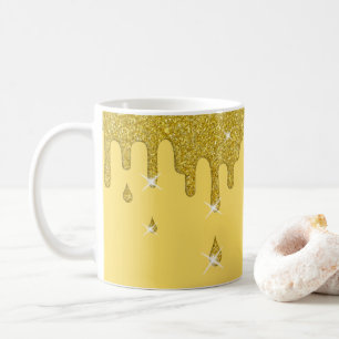 Caneca De Café Reduzir o Efeito Dourado da Glitter e as Sparkles