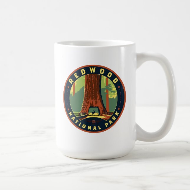 Caneca De Café Redwood National Park (Direita)