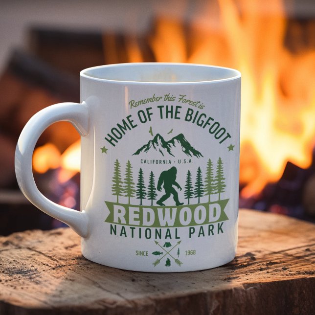 Caneca De Café Redwood National Park California Est 1968 (Criador carregado)