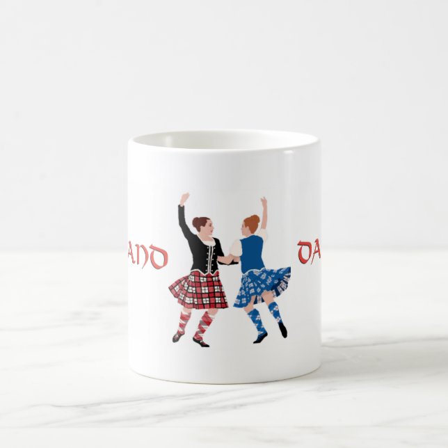 Caneca De Café Reel de Dança das Terras Altas Escocesas (Centro)