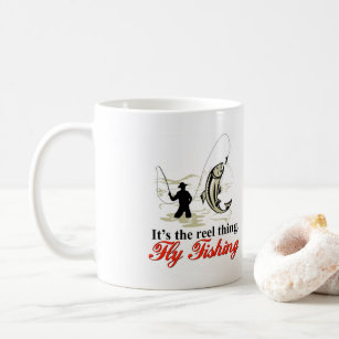 Caneca De Café Reel Fly Fish Mug